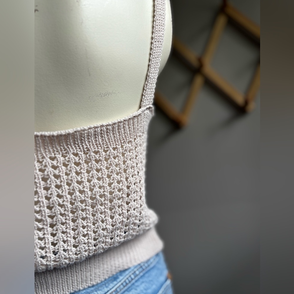 Chic Cream Knit Tank Top - Picture 2 of 4